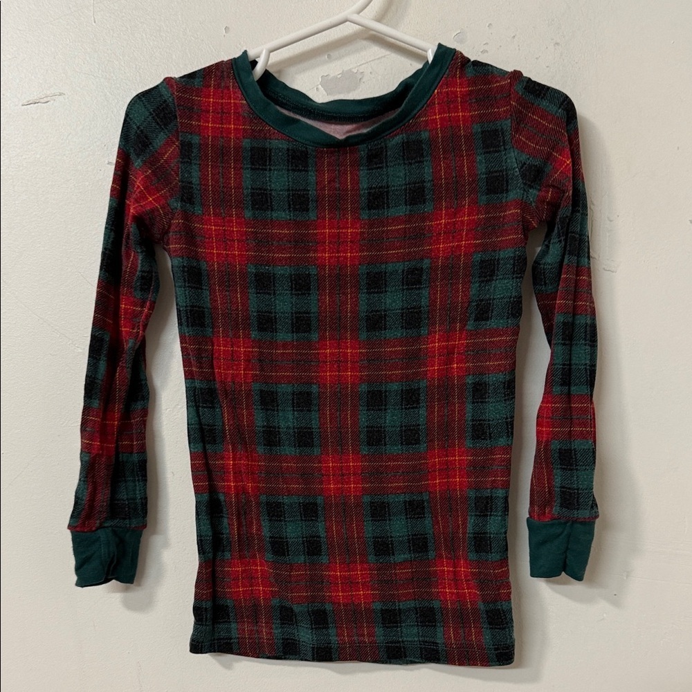 Little Sleepies Red and Green Plaid Kids Shirt